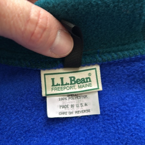 SOLD Vintage 90’s L.L.Bean Mountain Sherpa Fleece Jacket Reflective Kids XL - Picture 10 of 14